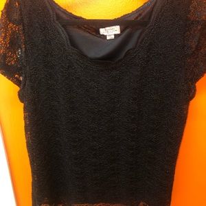 Tahari black blouse